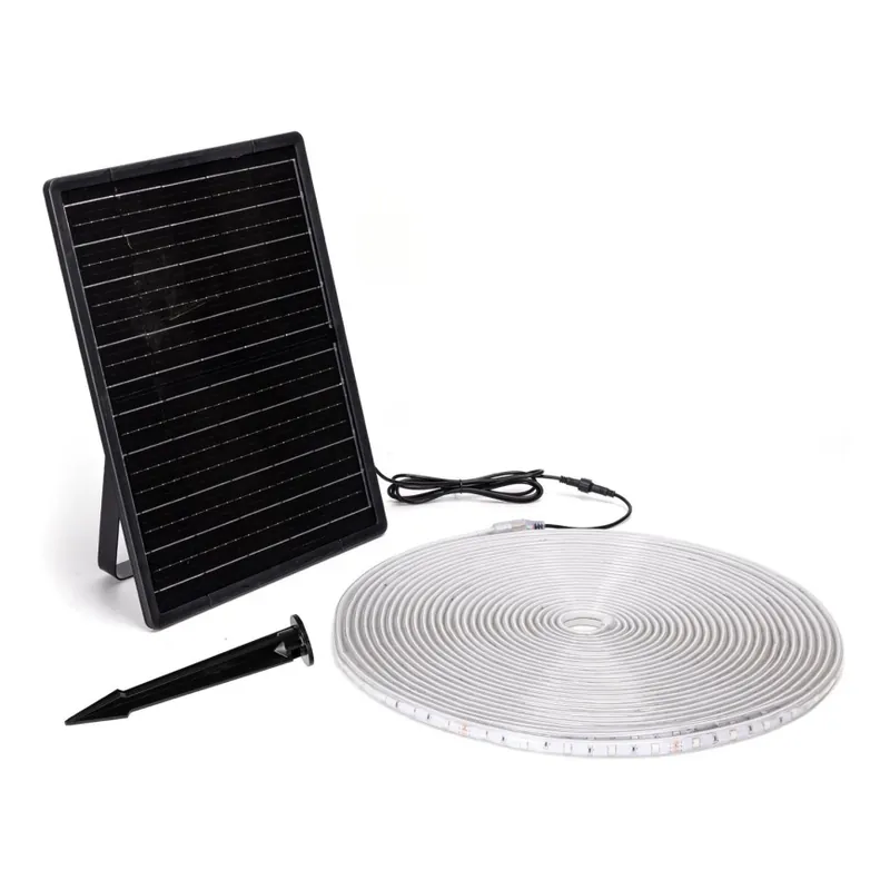 Bandă LED RGB solară dimabilă LED/20W/3,2V 20 m IP65 20000 mAh + telecomandă Reducere de preț