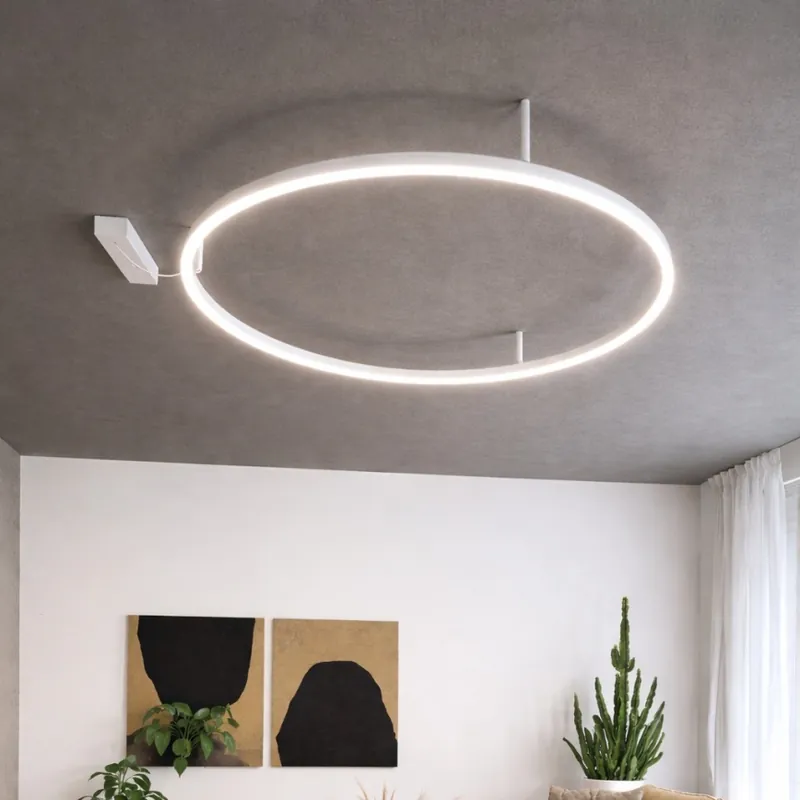 Cumpărături sigure Ideal Lux - Plafonieră LED ORACLE SLIM, 37W, 230V, 2700K, CRI 90, Ø 70 cm, albă