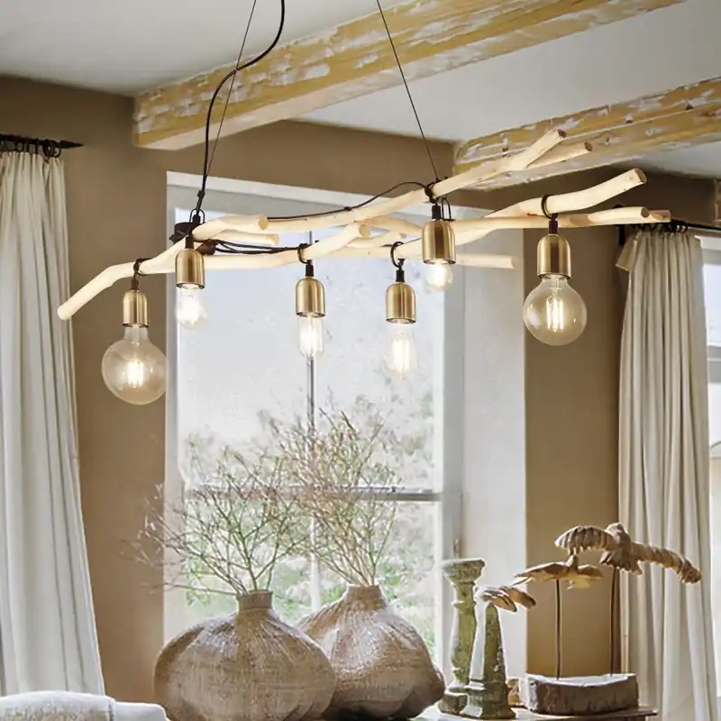 Cel mai bun preț Lustră pe cablu Ideal Lux DRIFTWOOD 6xE27/60W/230V guava