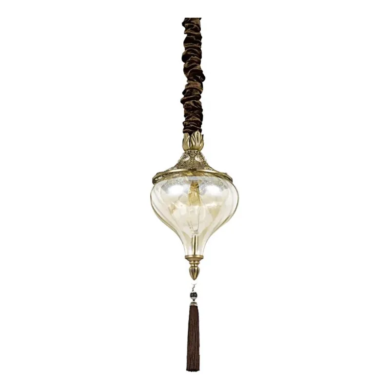 Calitate înaltă Lustră pe lanț Ideal Lux HAREM 1xE27/42W/230V alamă