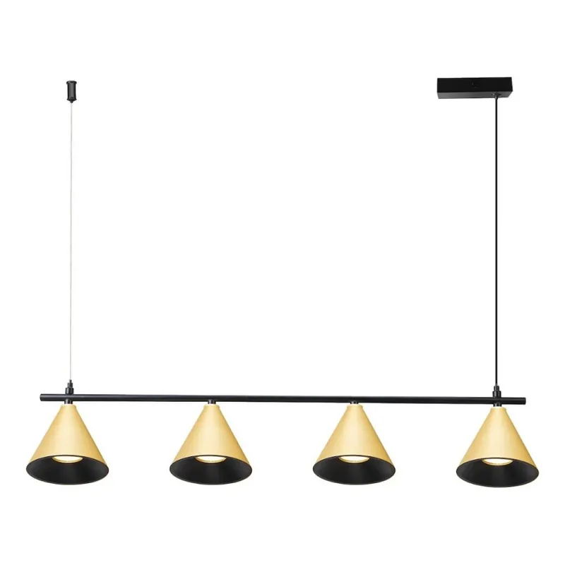 Ofertă Lustră pe cablu CONE 4xGU10/10W/230V auriu/negru