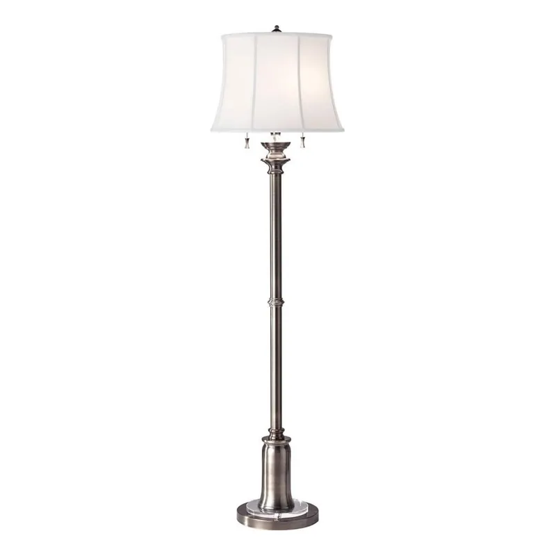 Retur gratuit Lampadar Feiss STATEROOM 2xE27/60W/230V argintiu