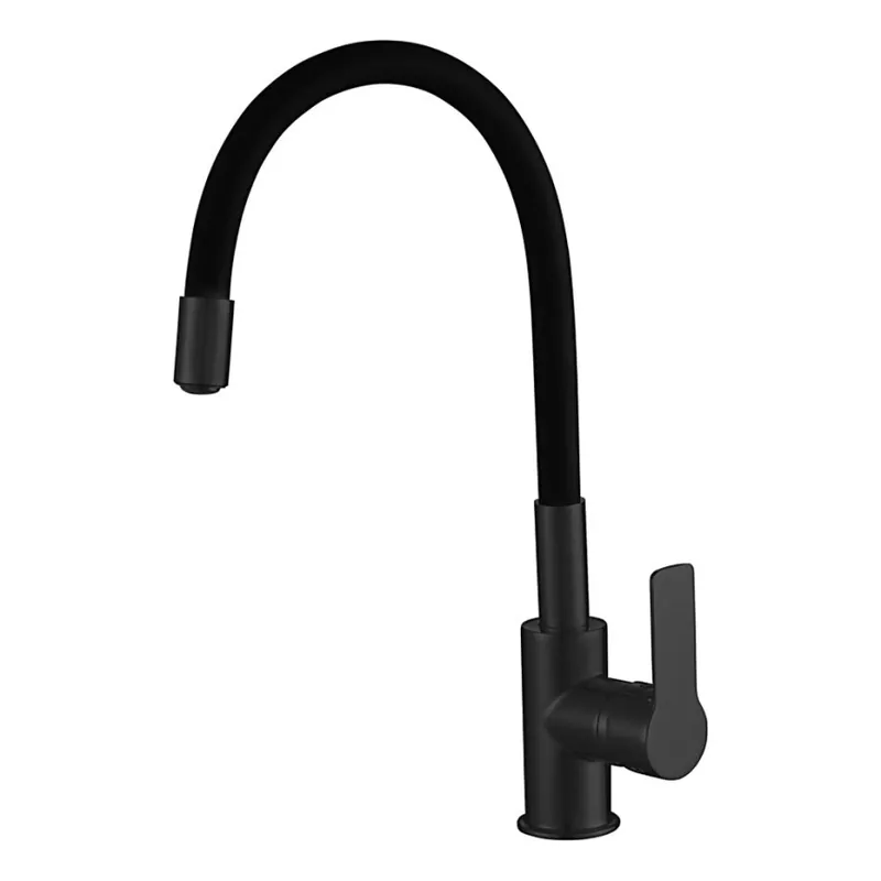 Baterie de chiuvetă cu pipă flexibilă Aqualine LORE negru mat Ofertă