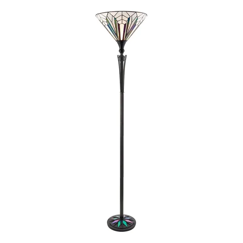 Endon 63933 - Lampă de podea în stil Tiffany ASTORIA, 1xE27/60W/230V, diam. 40 cm Reducere extra
