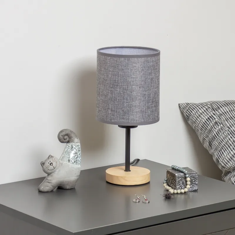Cumpără acum Lampă de masă Brilagi NUBILA WOOD 1xE27/25W/230V stejar/gri