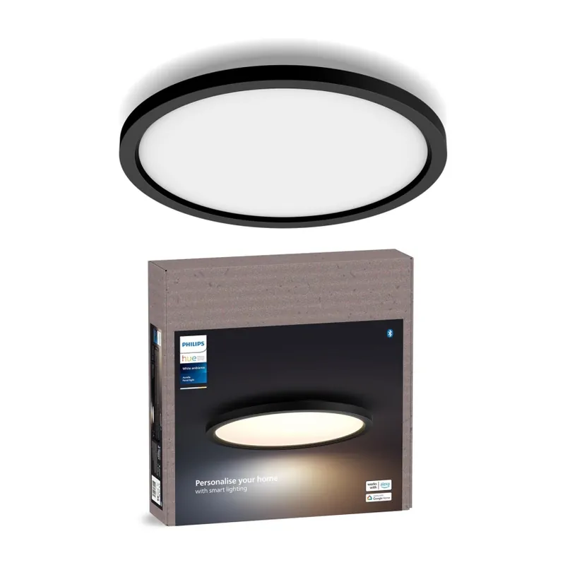 Philips Hue AURELLE - plafonieră LED dimabilă, 21W/230V, 2200-6500K, Ø 39,5 cm, neagră Reducere