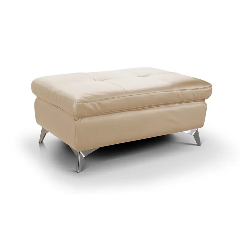 Taburet din piele SALERNO II 66x100 cm bej Reducere