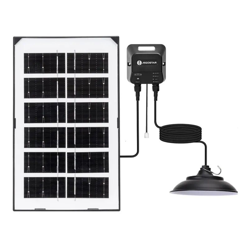 Aigostar - Lustră solară LED/35W/12V 3000 mAh 6500K IP65 Ø 15 cm + telecomandă Expediere rapidă