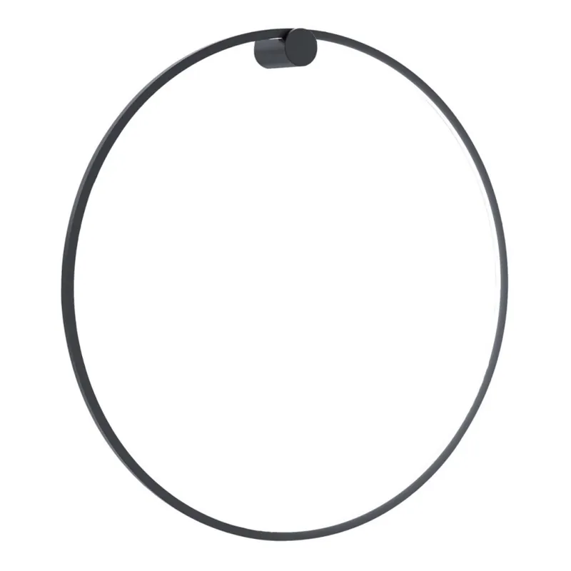 Aplică de perete LED SATURNO, 46 W, 230 V, Ø 80 cm, IP44, negru Mai ieftin