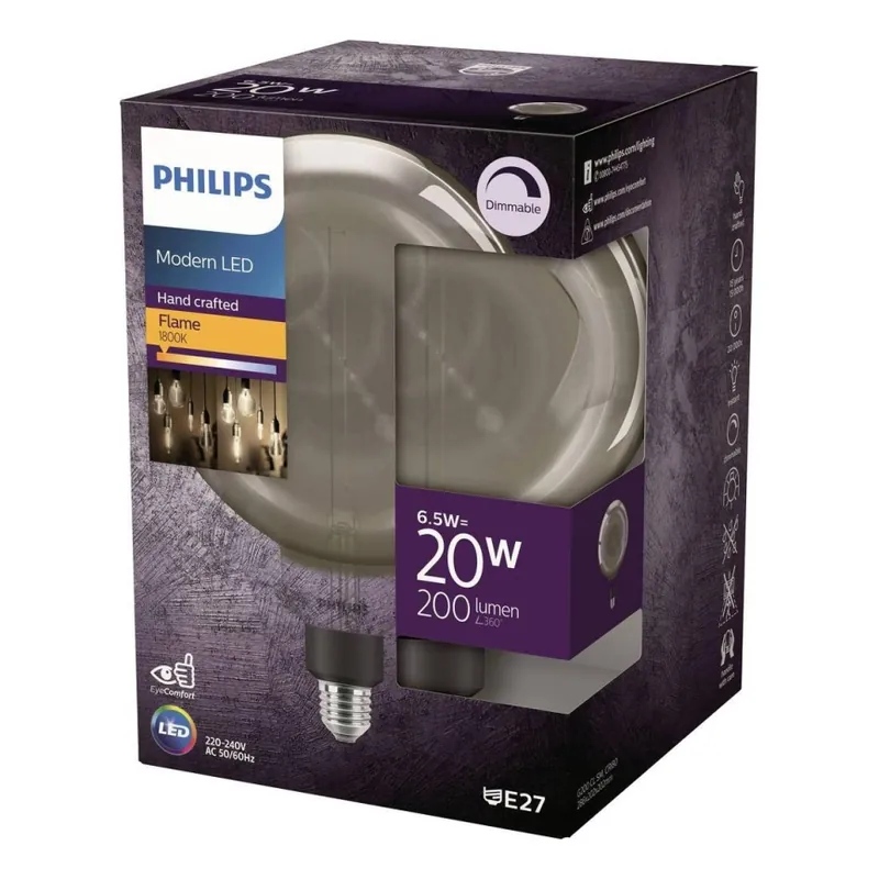 Bec LED dimabil filament G200 E27/6,5W/230V 1800K Reducere de preț