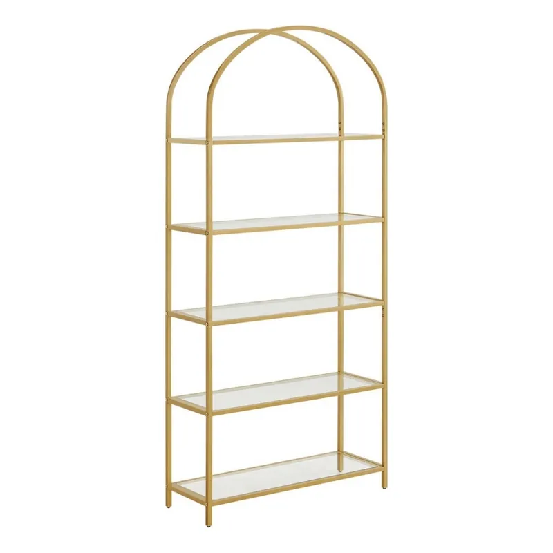 Reduceri Bibliotecă GLASY, 83 x 184 x 30 cm, aurie