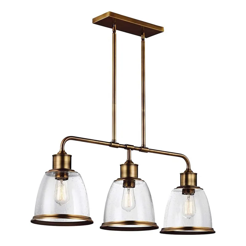 Reduceri Feiss - Lustră pe tijă HOBSON 3xE27/60W/230V bronz
