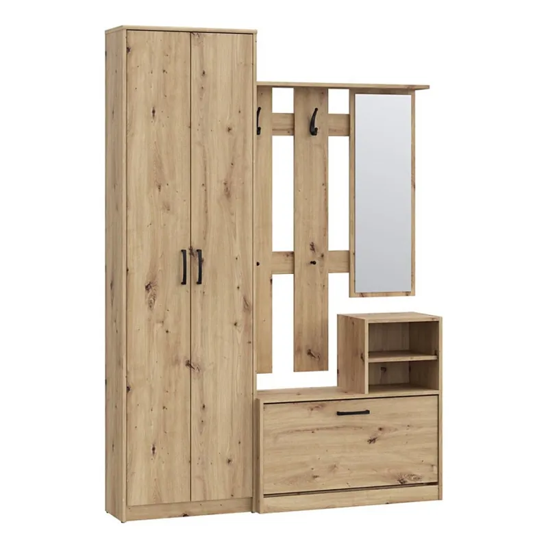 Super ofertă Panou pentru hol KAVI cu oglindă, stejar artisan