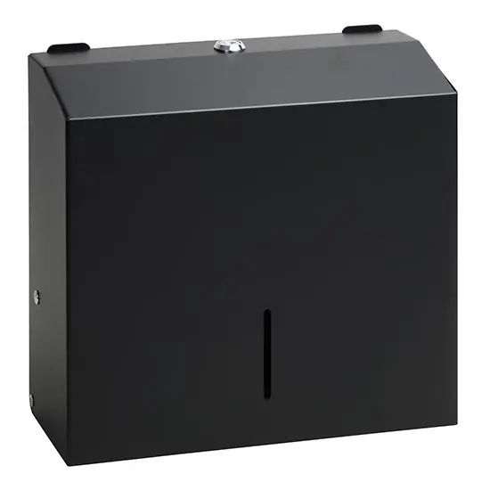 Dispenser prosoape 28x24,5 cm inox/negru Retur ușor