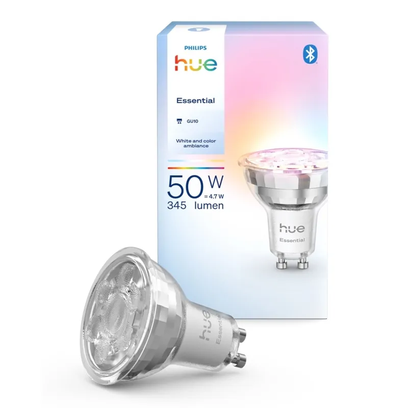 Bec LED dimabil Philips Hue White And Color Ambiance Essential GU10/4,7W/230V 2200-6500K Cel mai bun preț