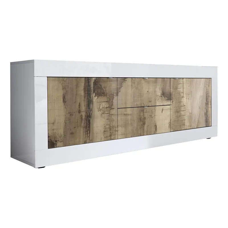 Discount Comodă NERILA albă/maro