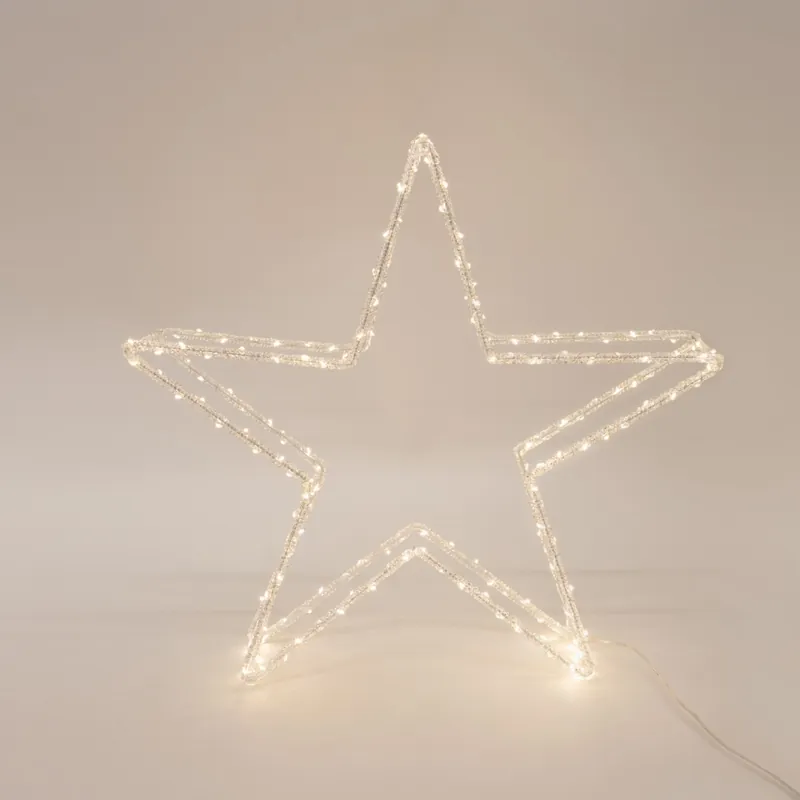 Livrare expres Stea LED decorativă de Crăciun pentru exterior 140xLED/2,1W/230V IP44 alb cald 60 cm