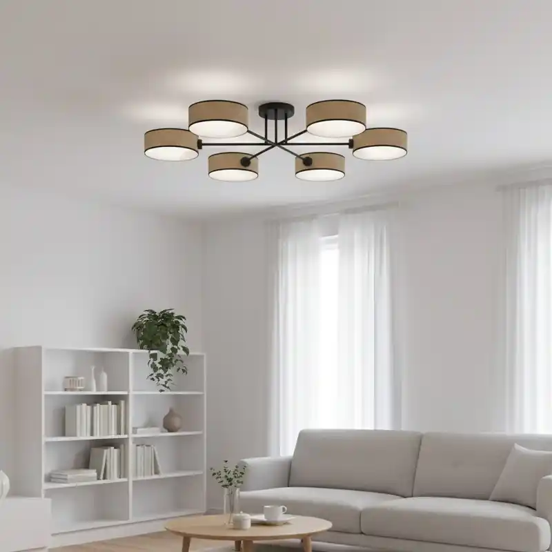 Nu rata Lustră aplicată MAGA, 6 x E14, 10W, 230V, bej