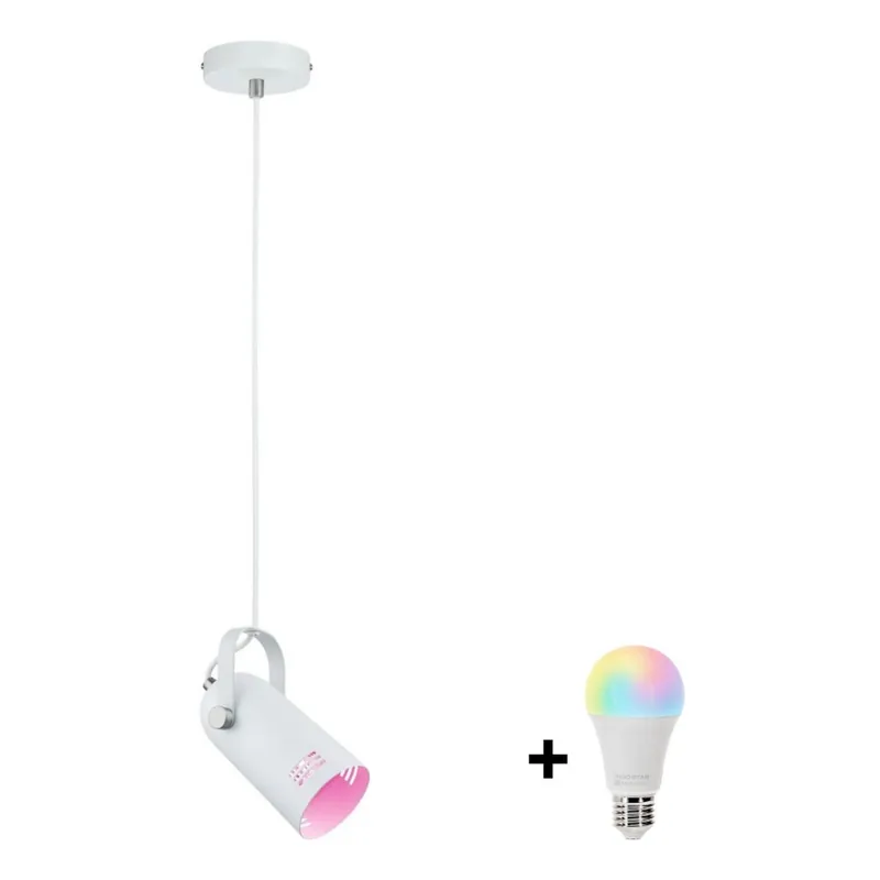 Reduceri Paulmann 79767 - Lustră LAVEA LED RGBW 1xE27/9W, 230V, pe cablu, albă