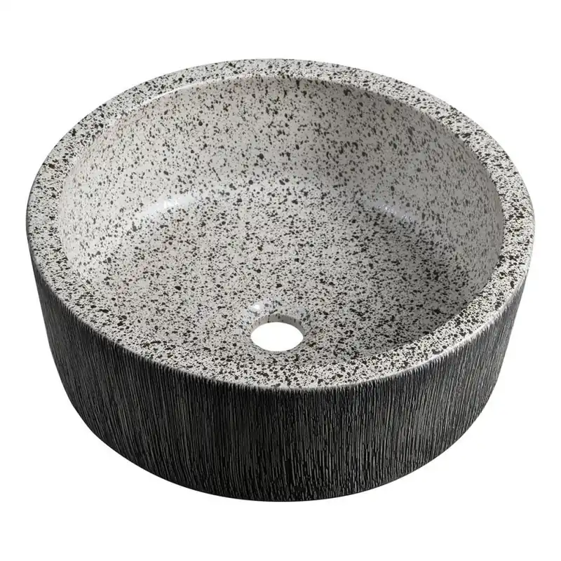 Sapho - Lavoar pe blat PRIORI Ø 41 cm alb/gri Noutate