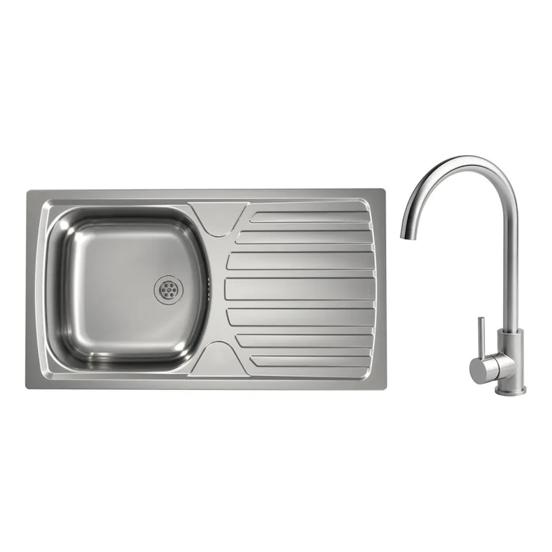 ALVEUS - Chiuvetă de bucătărie BASIC 78 x 43,5 cm, inox satinat + baterie pentru chiuvetă VIOLA 36,7 cm, inox periat Ofertă limitată