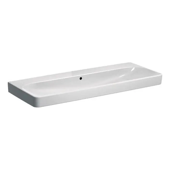 Geberit 500.225.01.1 - Lavoar dublu suspendat Smyle Square 120 x 48 cm, ceramică, alb Chilipir