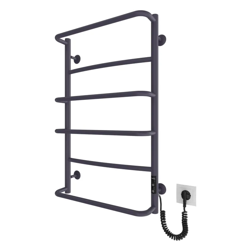 Radiator pentru baie tip scară LUX 105W/230V 81x52 cm inox/antracit, racord pe partea dreaptă Chilipir