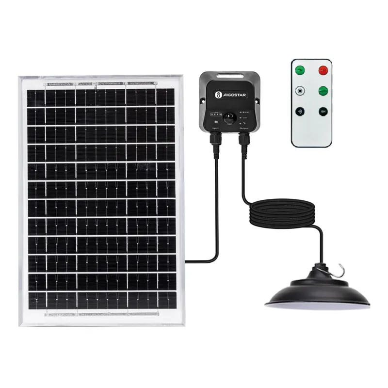 Aigostar - Lustru solar LED cu senzor LED/70W/12V 6000 mAh 6500K IP65 diam. 23,5 cm + telecomandă Reducere