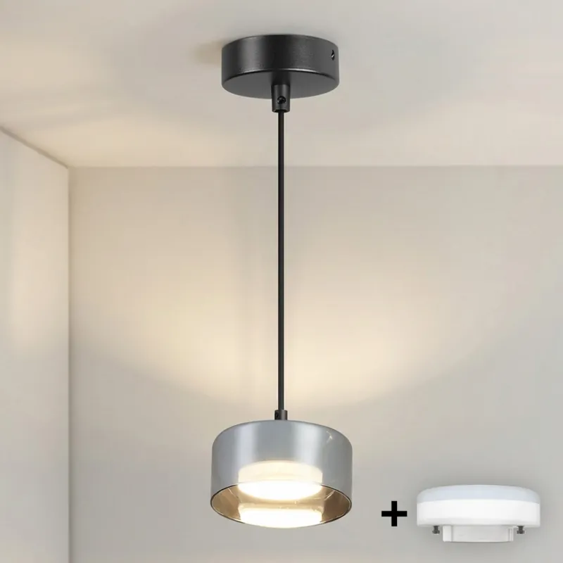 Brilagi - LED Pendul suspendat pe cablu AURA LUX 1xGX53/30W/230V negru/fumuriu Retur ușor