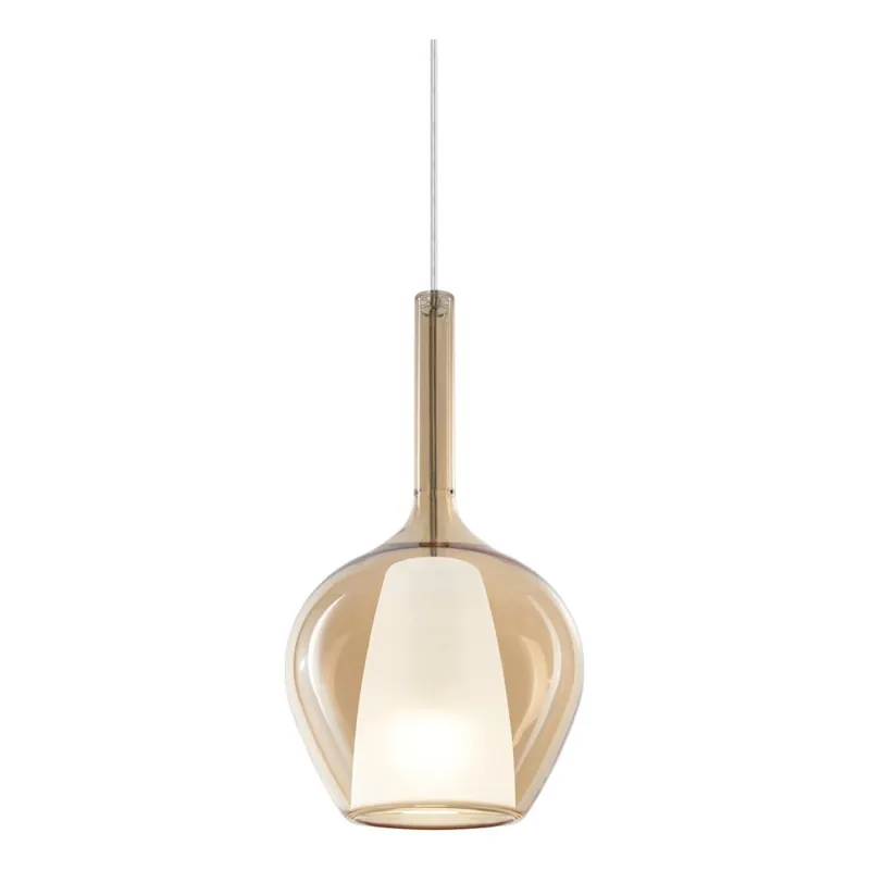 Ideal Lux - Lampă suspendată pe cablu KALIQUE 1xE27/42W/230V Ø 18 cm bej fumuriu Livrare expres