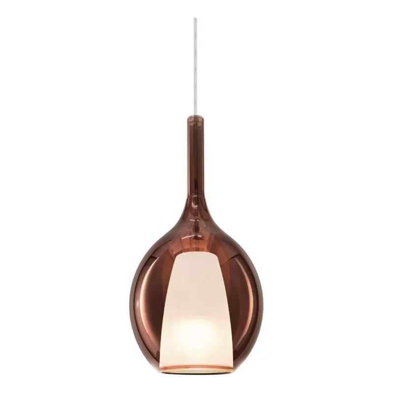 Ideal Lux - Pendul suspendat pe cablu KALIQUE, 1xE27/42W/230V, Ø 18 cm, cupru fumuriu Livrare expres