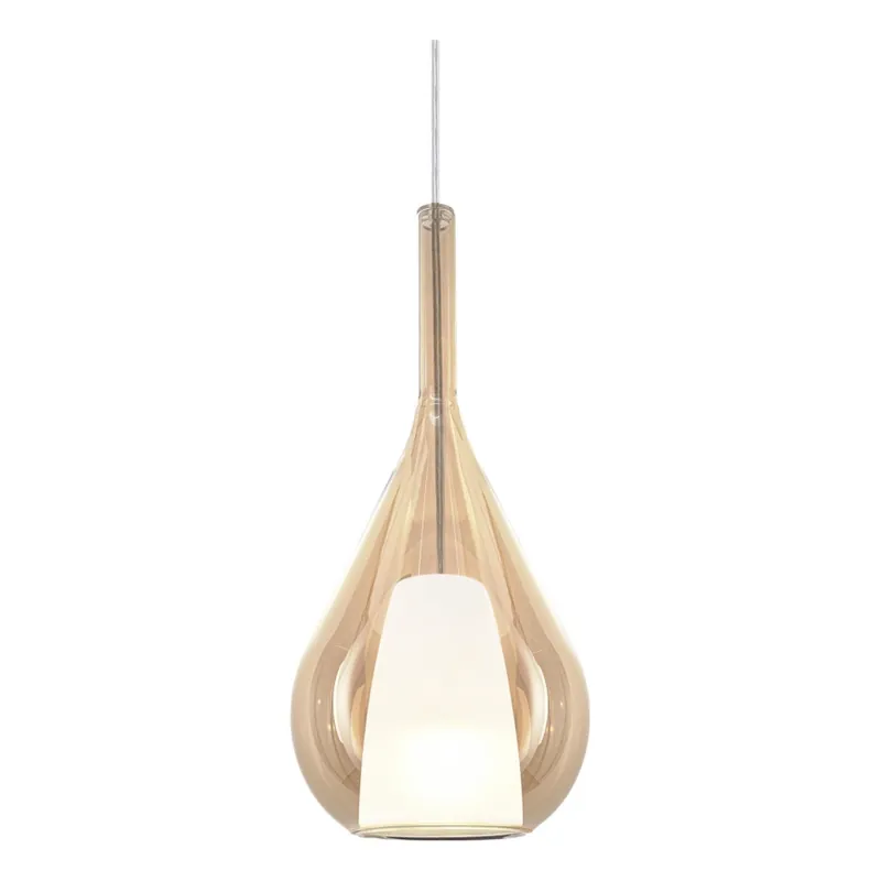 Ideal Lux - Pendul pe cablu KALIQUE, 1xE27/42W/230V, Ø 18 cm, bej fumuriu Retur ușor