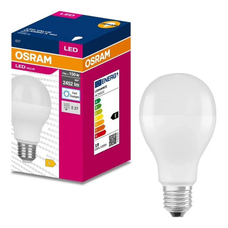 Cumpără online Bec LED E27/19W/230V 6500K - Osram