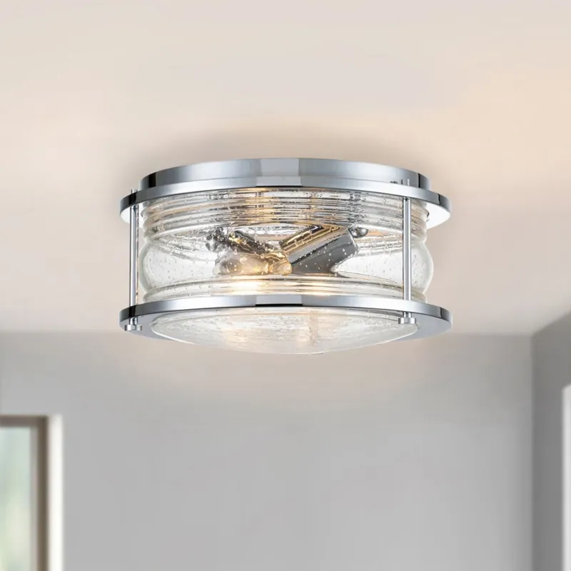 Quintiesse - Plafonieră de baie ASHLAND 2xE27/60W/230V Ø 30,5 cm IP44 crom lucios Ieftin