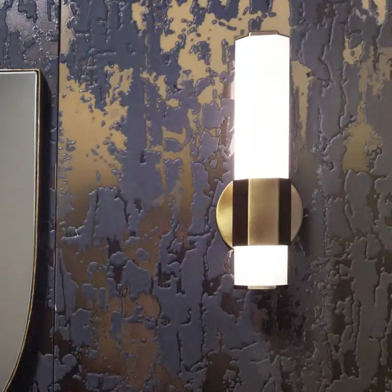 Quintiesse - Lampă LED de perete pentru baie FACET, 12W/230V, IP44, finisaj auriu Ofertă specială