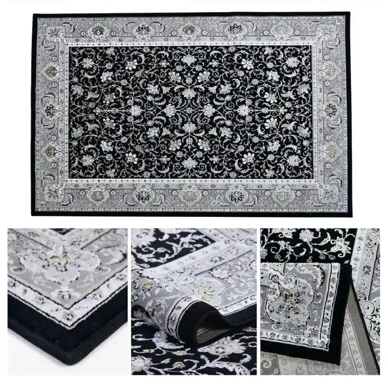 Covor oriental GRECE 120x170 cm 2150 g/m2 negru/gri/alb Discount