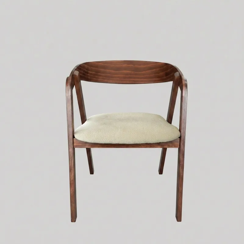 Scaun de dining LUSO nuc/bej Livrare expres