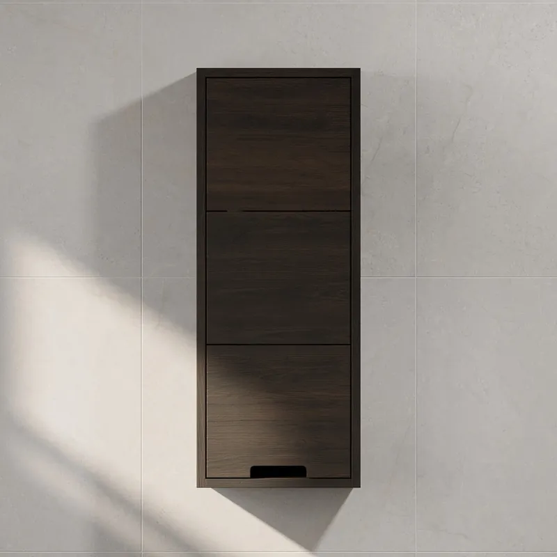 Livrare rapidă Dulap suspendat pentru baie GRIBSKOV, 90 cm, maro/stejar