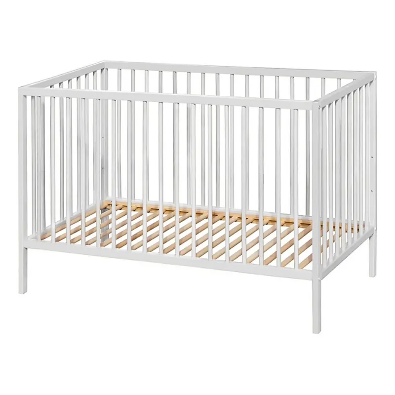 Expediere rapidă PETITE&MARS - Pătuț pentru bebeluși NELA BEECH 120x60 cm alb/fag