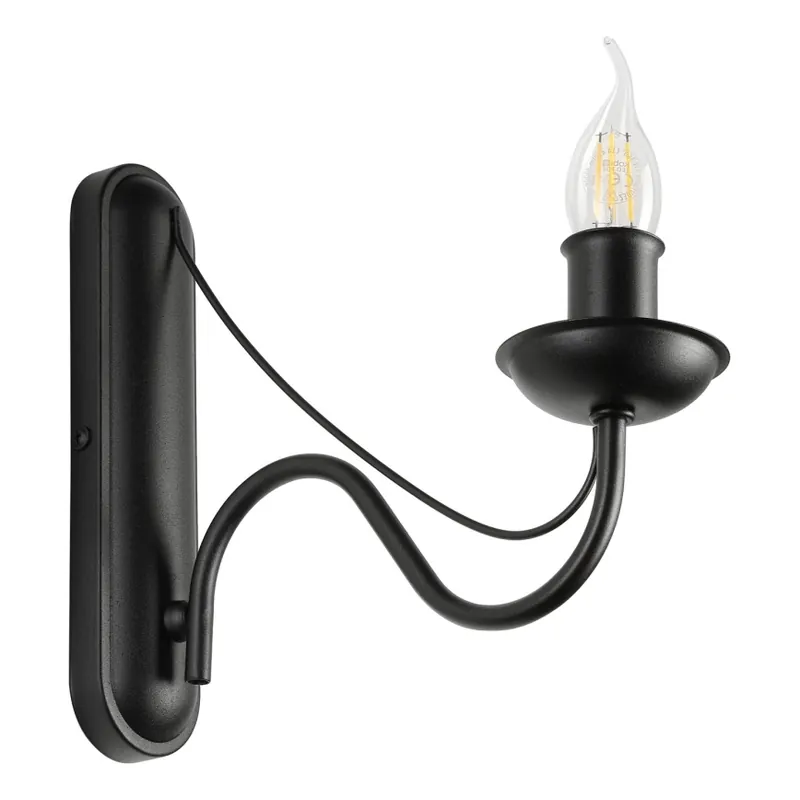 Aplica de perete ANTON 1xE14/60W/230V negru Ofertă