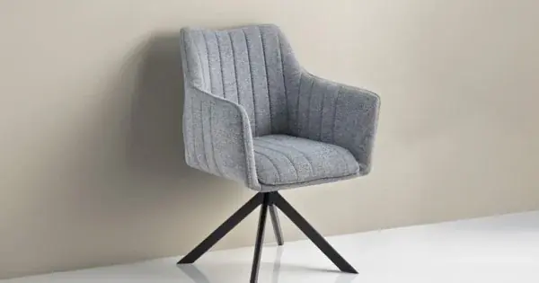 Scaun Living Tapitat KJC385 Gri Ofertă