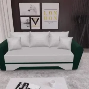 Canapea Extensibilă Atlanta Bonell Mini, Bej Deschis/ Verde Închis Doar azi