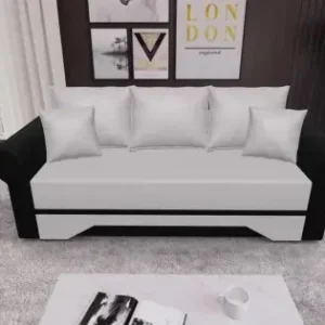 Retur ușor Canapea Extensibilă Mona Bonell Mini, Crem/Negru