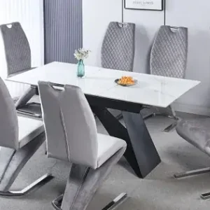 Set Masă Living Extensibilă KJT417 cu 6 scaune F692 Mai ieftin