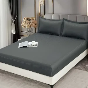Promoție Husa de pat bumbac damasc hotelier cu elastic – 3 piese | 16753-C
