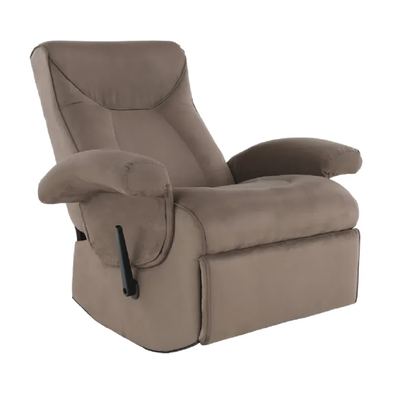 Livrare expres Fotoliu relaxant, cu funcţie electrică de vibraţie, textil gri maronie, SUAREZ