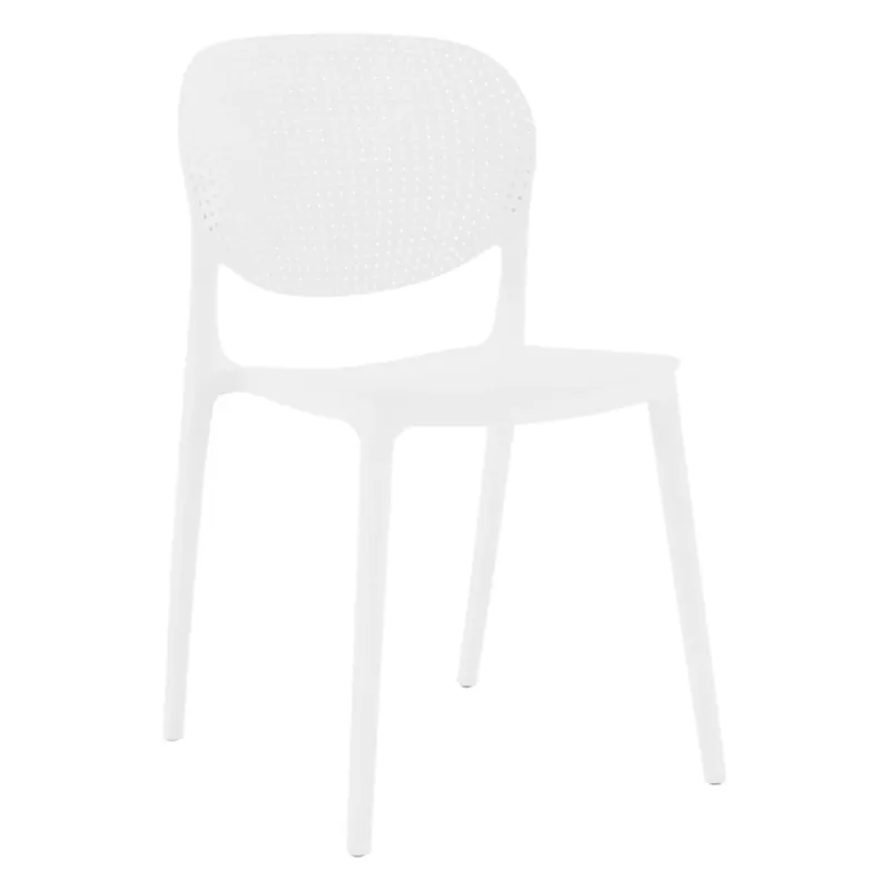 Reducere extra Scaun stivuibil, alb, FEDRA NEW