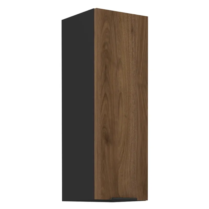 Lichidare de stoc Dulap superior, nuc okapi/negru, MENZO 30 G-90 1F