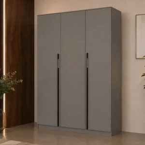 Ofertă exclusivă Dulap Vela 3 usi, 120 cm, Gri grafit