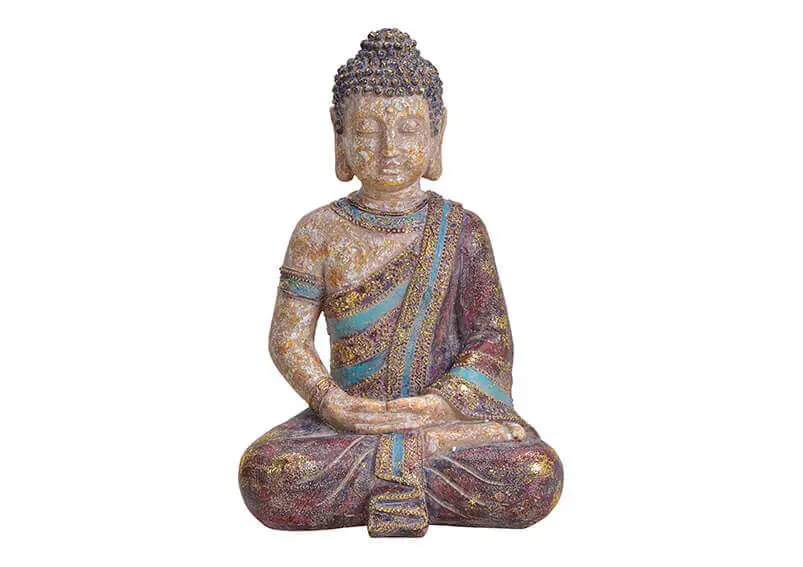 ​Statueta Buddha colorata 25/38/19 cm​ Ofertă limitată